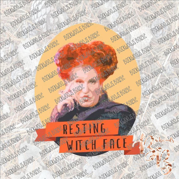 Resting Witch Face SUBLIMATION Transfer READY to PRESS