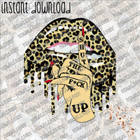 Leopard print Shut the F!@# up SVG, digital download, Shut the