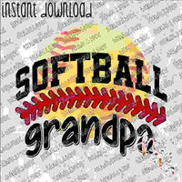 Softball Grandpa INSTANT DOWNLOAD print file PNG