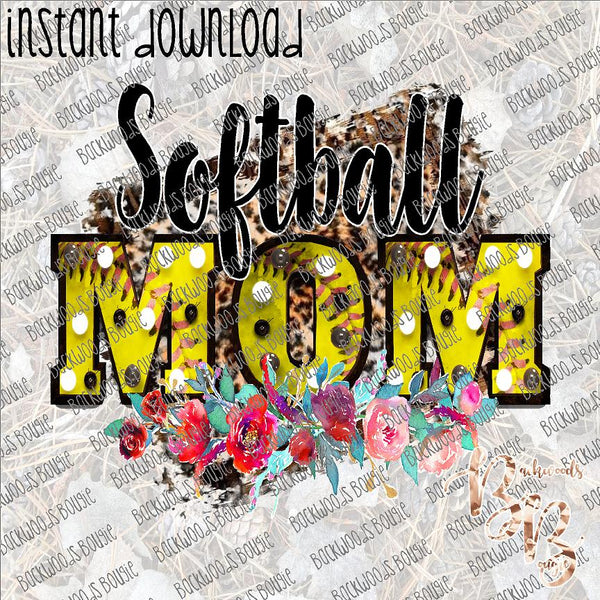 Softball Mom Marquee INSTANT DOWNLOAD print file PNG