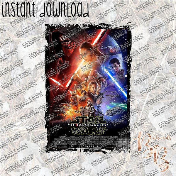 Star Wars Poster INSTANT DOWNLOAD print file PNG