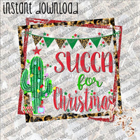 Succa for Christmas INSTANT DOWNLOAD print file PNG