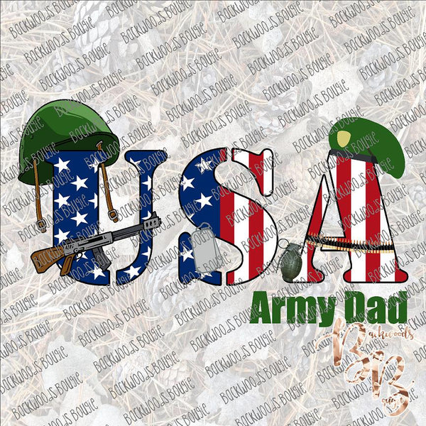 USA Army Dad SUBLIMATION Transfer READY to PRESS