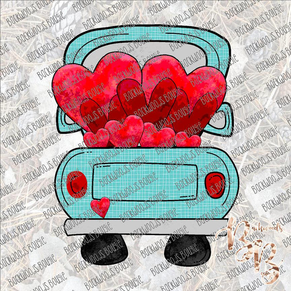 Valentine Truck SUBLIMATION Transfer READY to PRESS