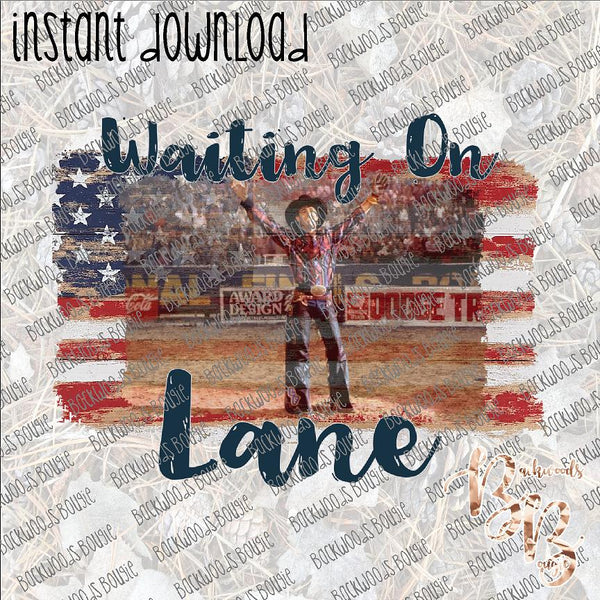 Waiting on Lane INSTANT DOWNLOAD print file PNG