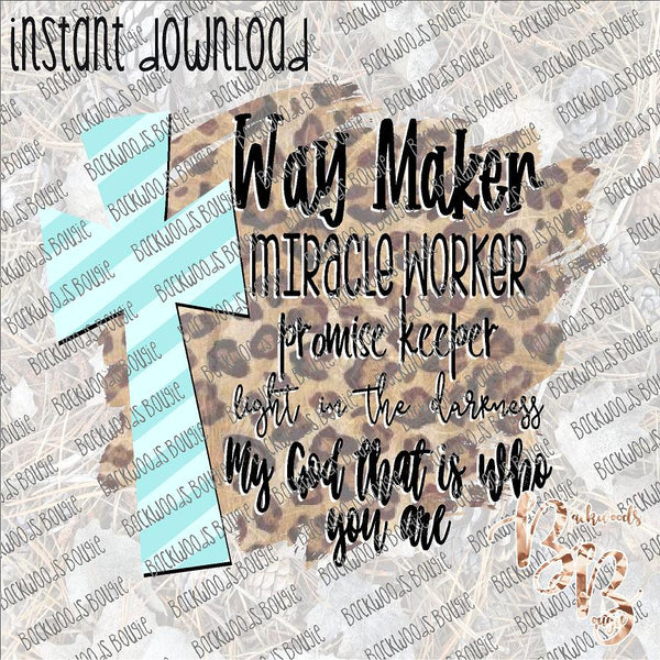 Waymaker Leopard INSTANT DOWNLOAD print file PNG