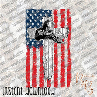 Welder American Flag Cross INSTANT DOWNLOAD print file PNG