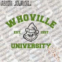 Whoville University INSTANT DOWNLOAD print file PNG