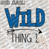 Wild Thing, Wild Thing 1 and Wild Thing 2 (boy) SET (two files) INSTANT DOWNLOAD print file PNG