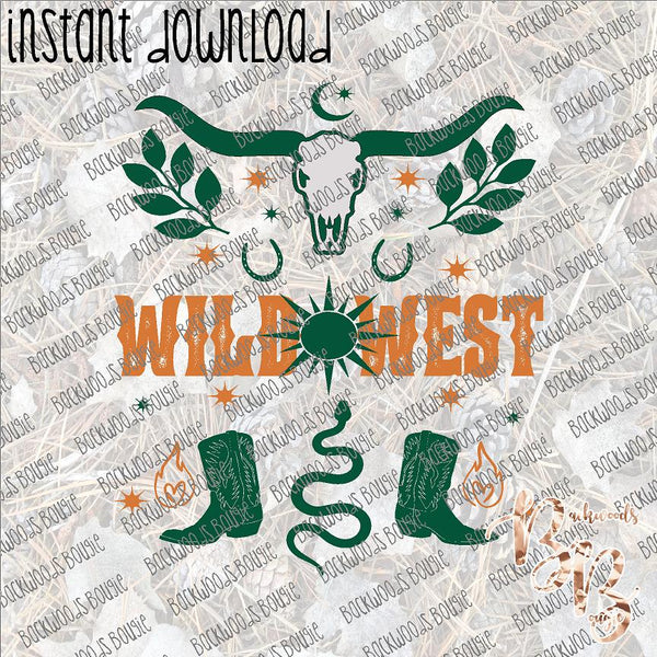 Wild West INSTANT DOWNLOAD print file PNG