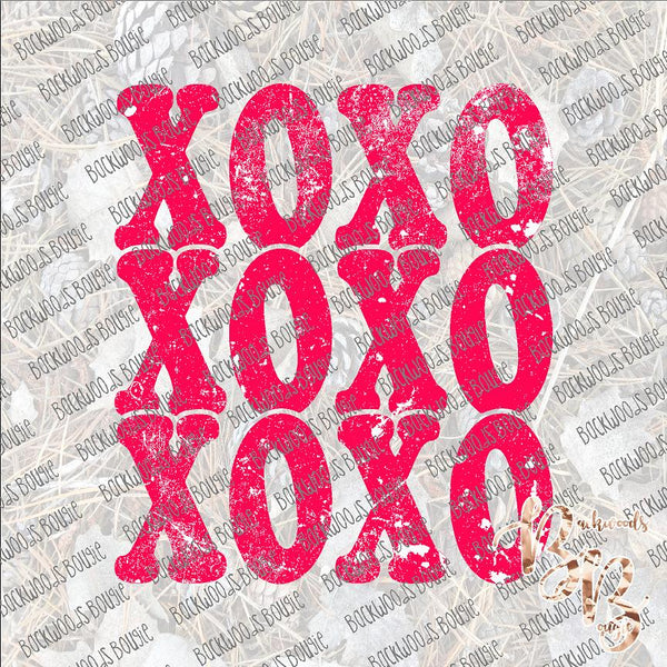 XOXO Distressed SUBLIMATION Transfer READY to PRESS