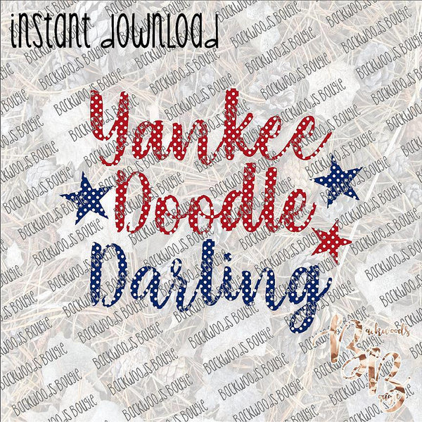 Yankee Doodle Darling INSTANT DOWNLOAD print file PNG