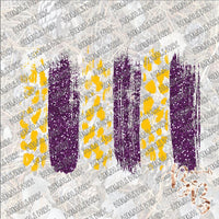 Yellow and Purple Leopard Brushstrokes SUBLIMATION Transfer READY to PRESS